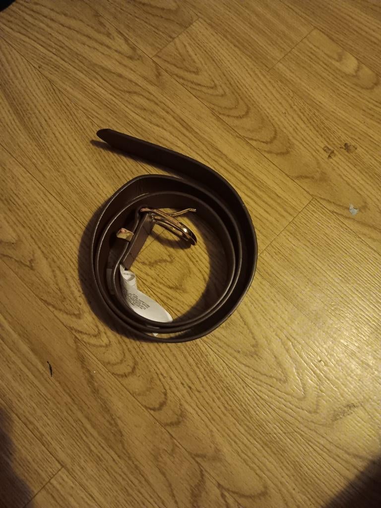Ceinture brune cuir, Enlèvement ou Envoi, Comme neuf, Ceinture, Cuir véritable