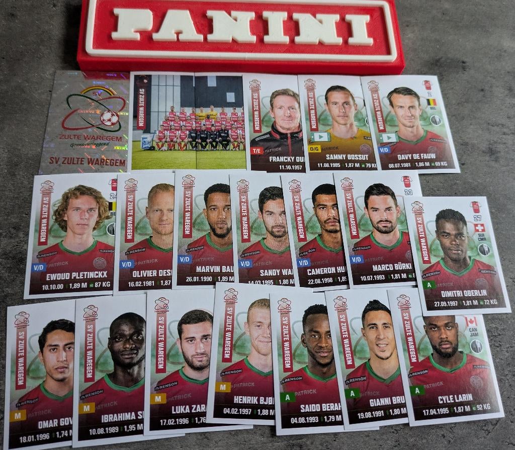 PANINI 20x STICKERS FOOTBALL 2019/20 Z.WAREGEM  voetbal, Ophalen of Verzenden, Nieuw