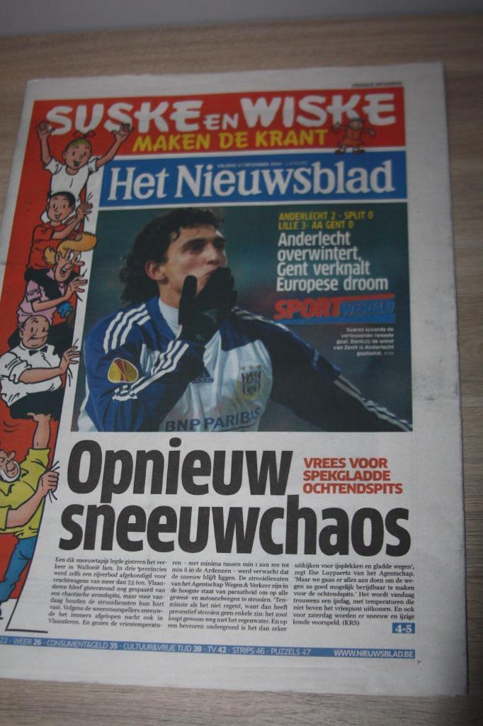 Suske en Wiske maken de krant 2010 Het nieuwsblad, Ophalen of Verzenden, Suske en Wiske, Zo goed als nieuw, Overige typen