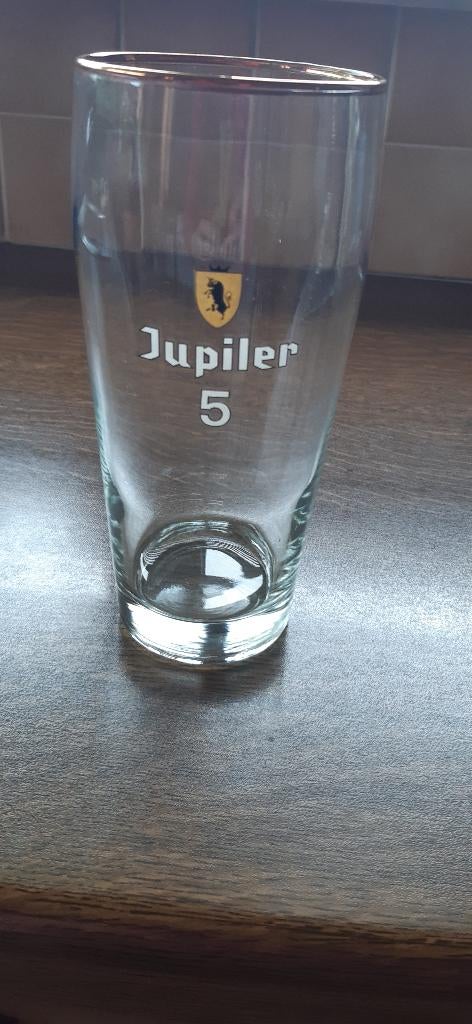 Bierglazen Jupiler van 1/2 liter te koop, Ophalen, Gebruikt, Glas of Glazen