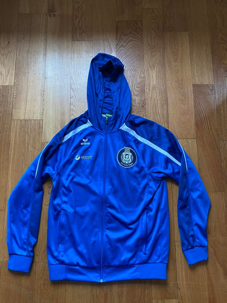 Blauwe heren trainingsvest met kap van Erima, Ophalen, Erima, Gedragen, Algemeen