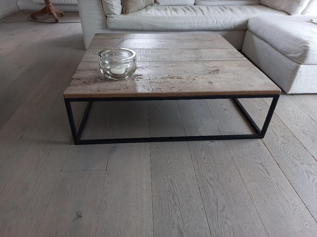 salontafel, 100 à 150 cm, Moins de 50 cm, Chêne, Carré