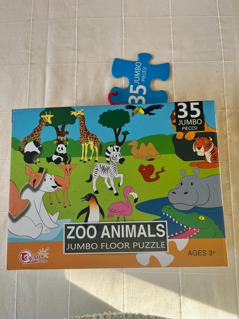 Zoo Animals vloerpuzzel van 35 grote stukken, Ophalen