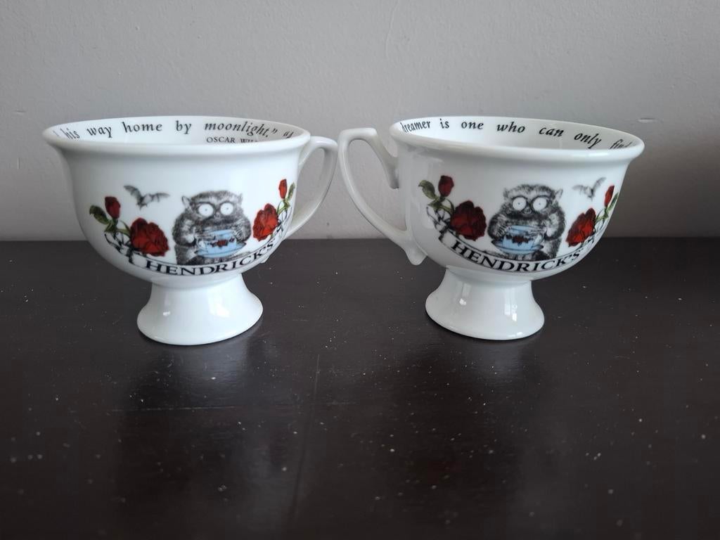 Theekopjes van het merk Hendrick's Gin., Ophalen of Verzenden