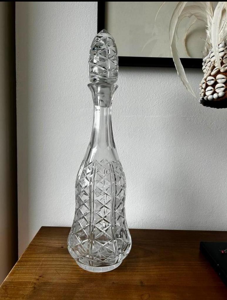 Carafe en cristal art deco, Enlèvement ou Envoi