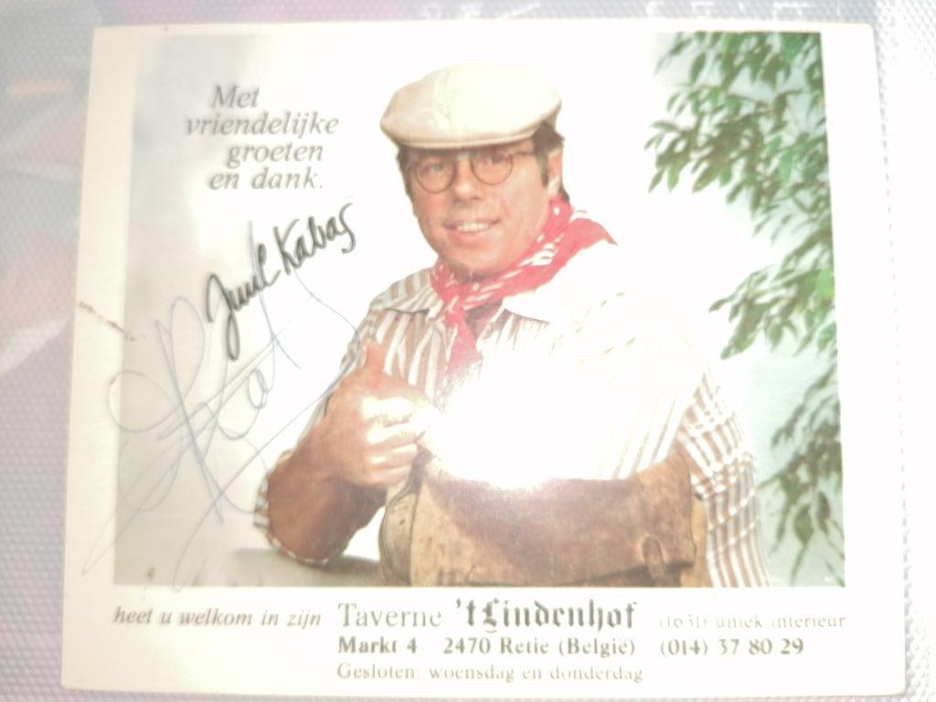 Juul kabas uitdeelkaart met handtekening, Envoi