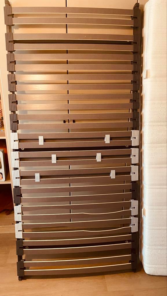 Tristan lattebodem 90x195 cm +Matras Bilbao Bultex 90x200cm, Huis en Inrichting, Ophalen, Zo goed als nieuw, Matras