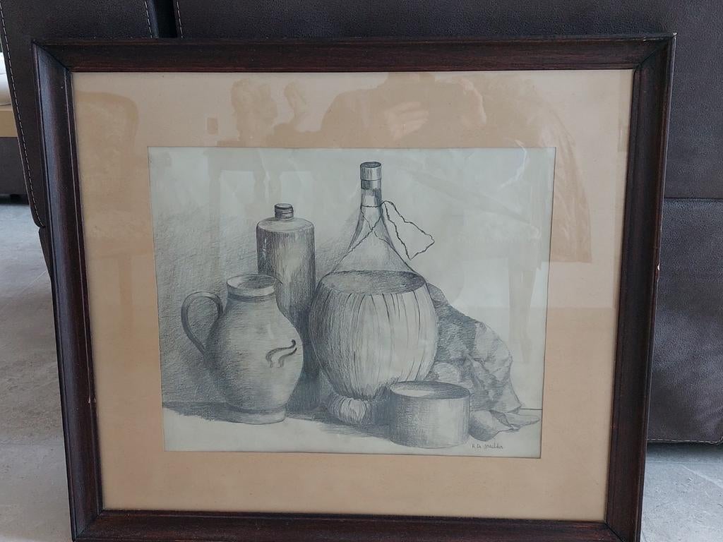 Pentekening stil leven, Antiek en Kunst, Ophalen
