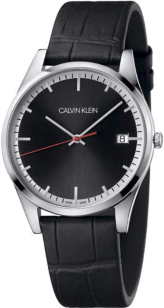 Nieuw Calvin Klein herenhorloge, Leer, Staal, Polshorloge, Nieuw