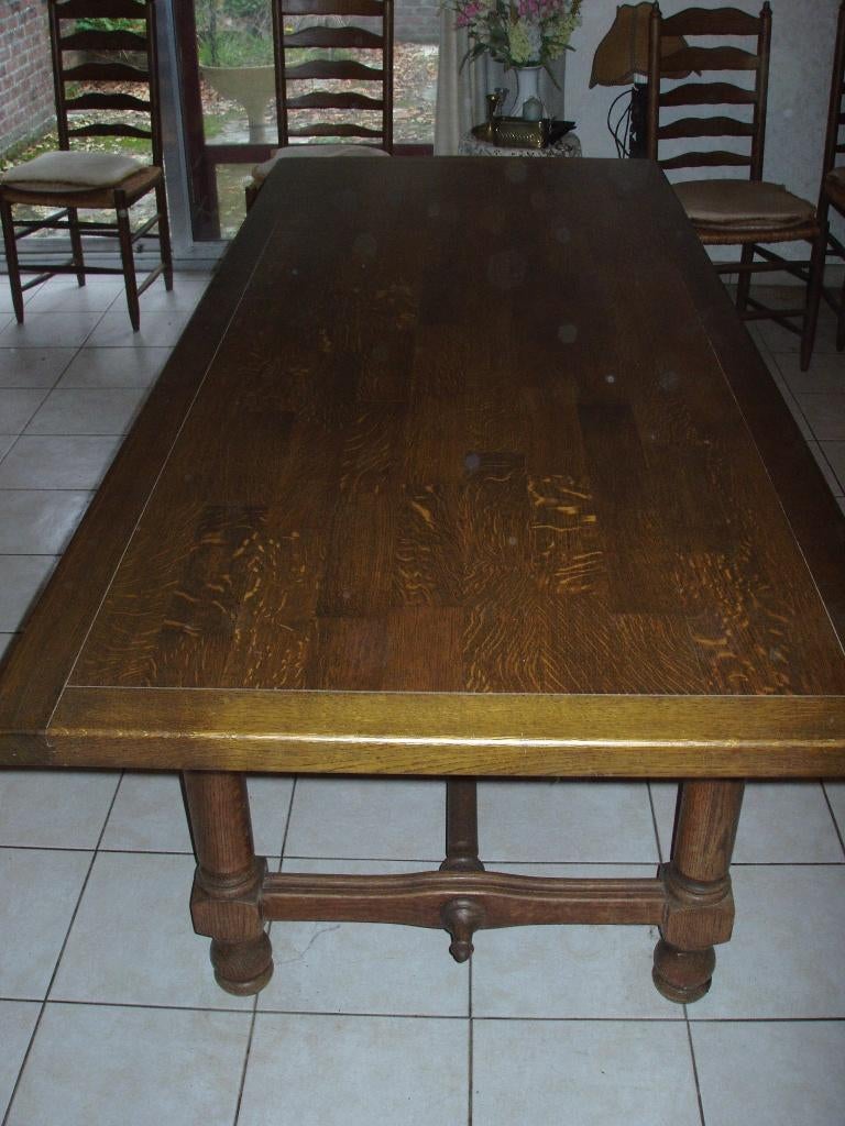 Tafel en stoelen, Ophalen, Gebruikt, Eikenhout