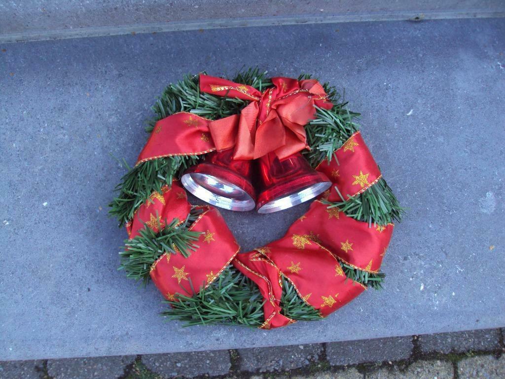 mooie groene kerstkrans met klokken, Diversen, Ophalen, Zo goed als nieuw