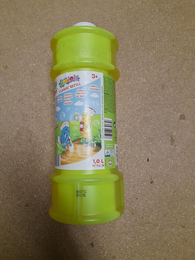 Bellenblaas vloeistof, Ophalen