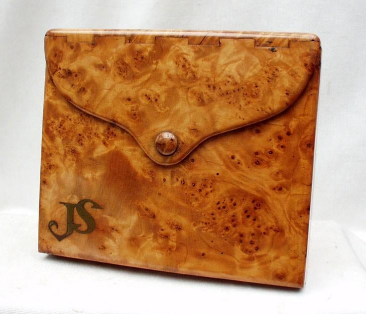 Cigares, cigarettes, tabac, étui en noyer, art déco., Enlèvement ou Envoi, Utilisé, Autres types