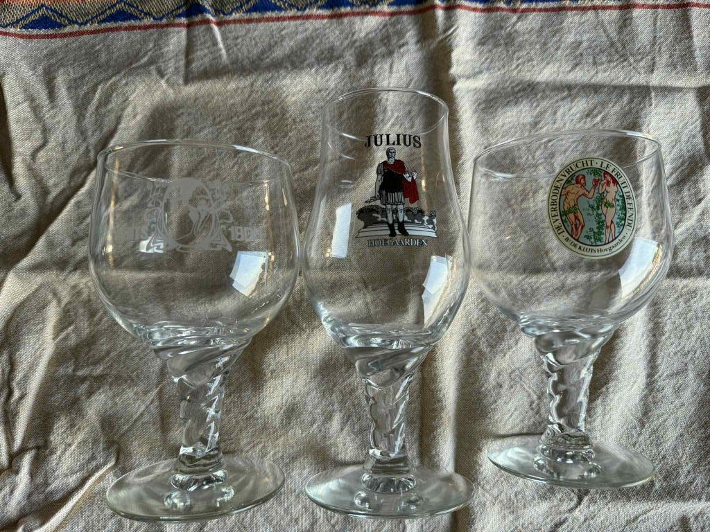 bierglazen Verboden vrucht - Julius -Aerts, Verzamelen, Ophalen of Verzenden