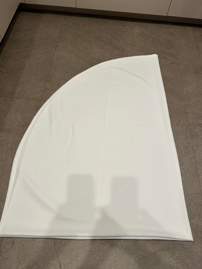 Mooi wit tafelkleed (op maat laten maken) ovale tafel, Enlèvement ou Envoi, Comme neuf