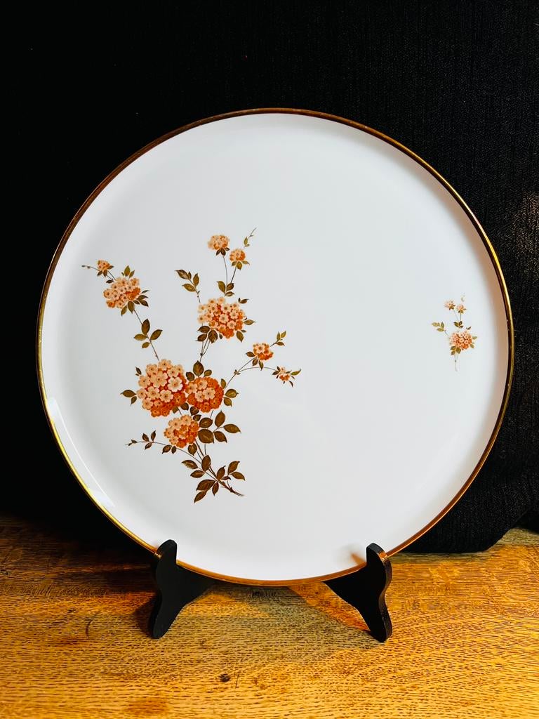 Assiette de service rétro Alboth Kaiser avec fleurs, Enlèvement ou Envoi