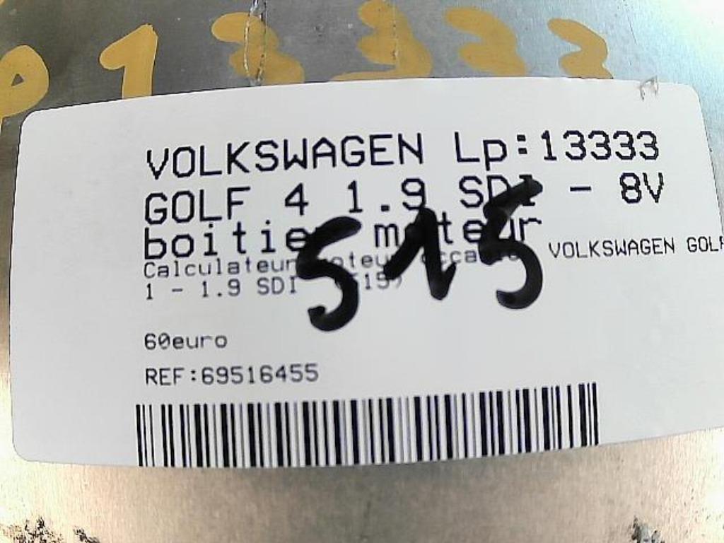 Boitier moteur Volkswagen Golf 4 1.9SDI 50KW 0281010104 (515, Autos : Pièces & Accessoires, Enlèvement ou Envoi, Utilisé, Volkswagen
