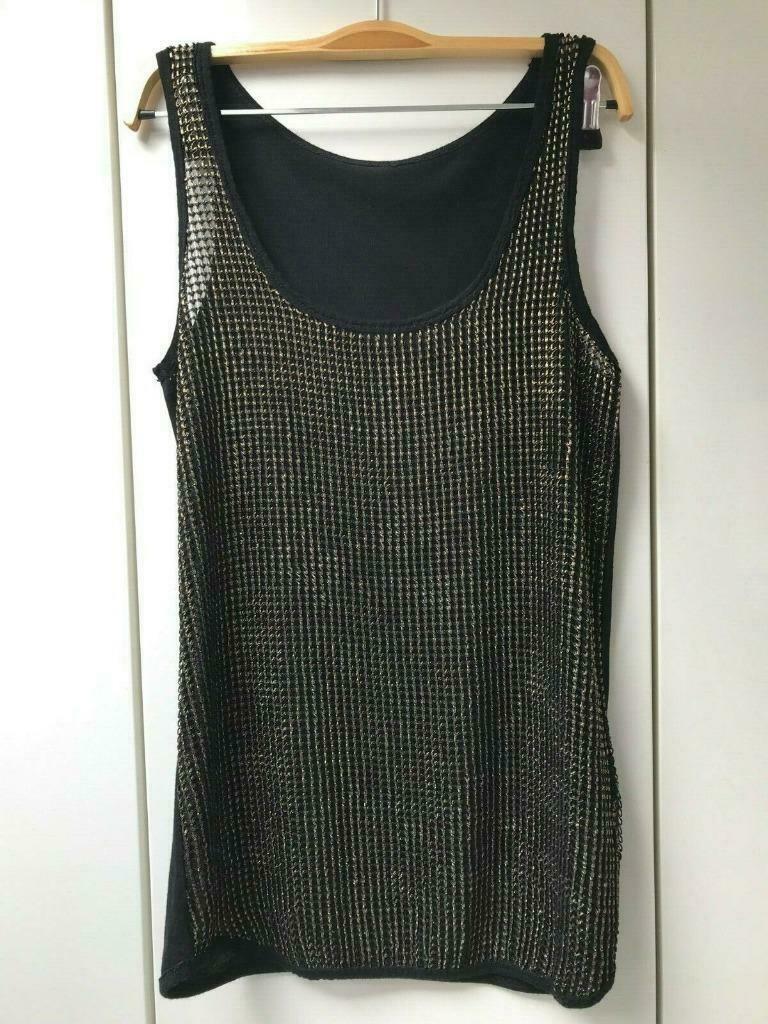 Débardeur noir et doré - Taille S *, Sans manches, Enlèvement ou Envoi, Sans marque, Taille 36 (S)