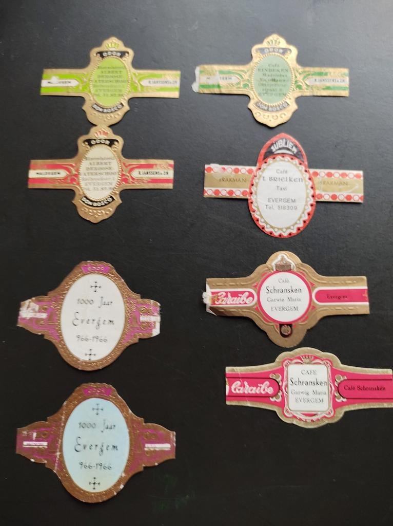 Cafés Evergem, Sleidinge,oosteeklo, Ophalen of Verzenden, Sigarenbandjes