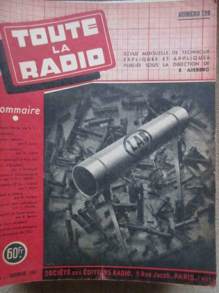 Lot revues mens TSF Toute la radio n 120 à 130 + 213 à 216, Enlèvement ou Envoi