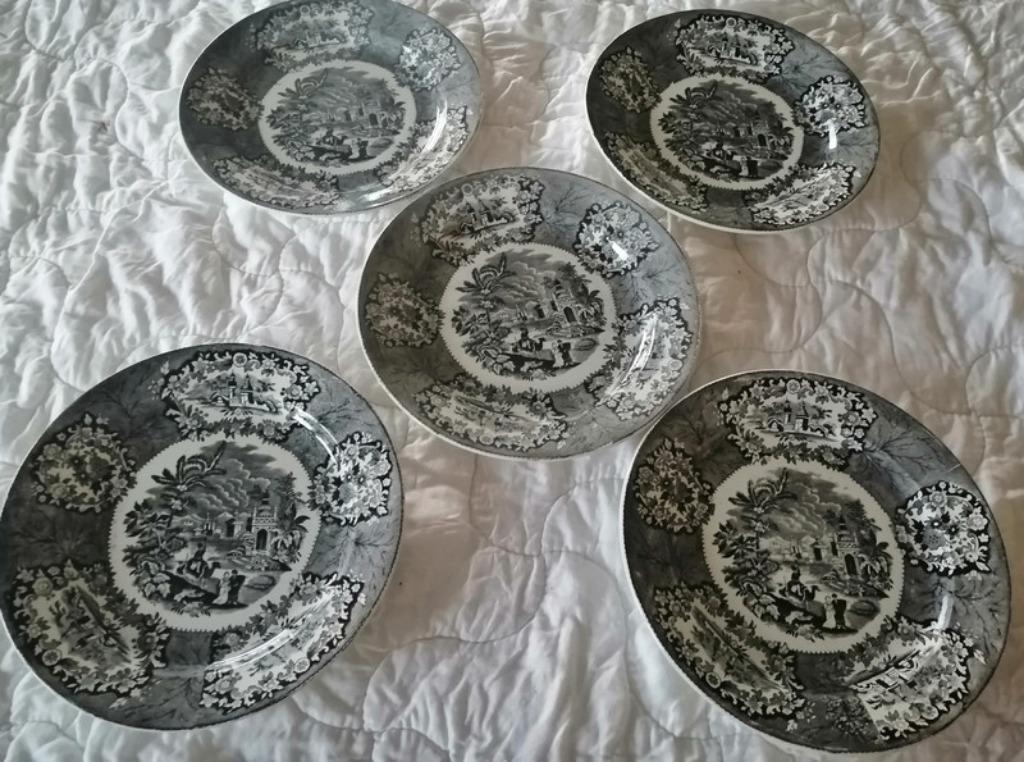 5 platte borden Maastricht oriental Petrus Regout, Antiek en Kunst, Ophalen of Verzenden