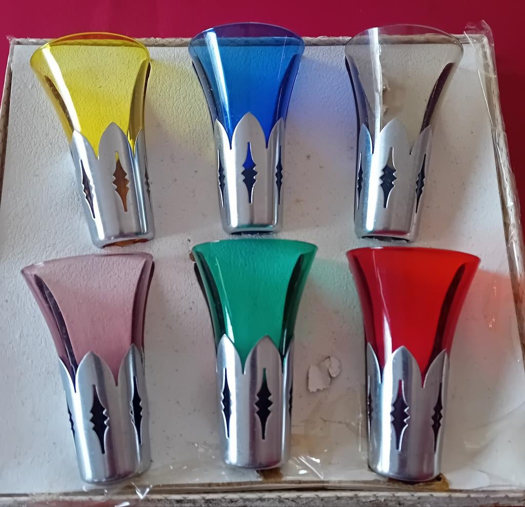 lot de 6 verres ancien cristal vintage, Antiquités & Art, Antiquités | Verre & Cristal, Enlèvement