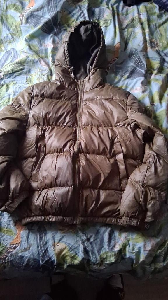 Kaki winterjas met capuchon., Ophalen of Verzenden, Groen