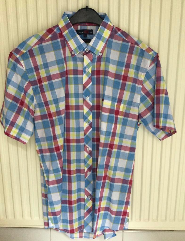 Hemd- korte mouwen- Merk Dansaert Blue - 39/40 - Slender fit, Ophalen of Verzenden, Nieuw