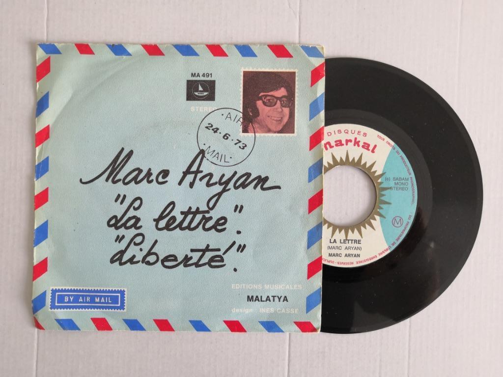 MARC ARYAN - La lettre (single), CD & DVD, Single, Comme neuf, Pop, 7 pouces