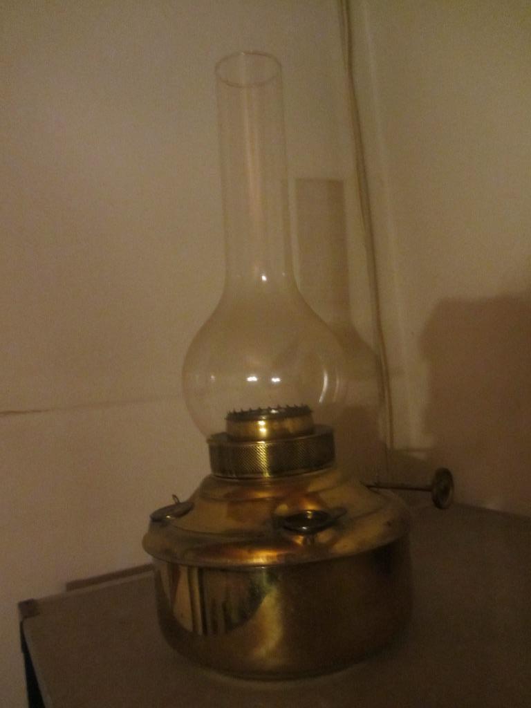 PETROLEUMLAMP KOPER, Antiek en Kunst, Ophalen, Koper