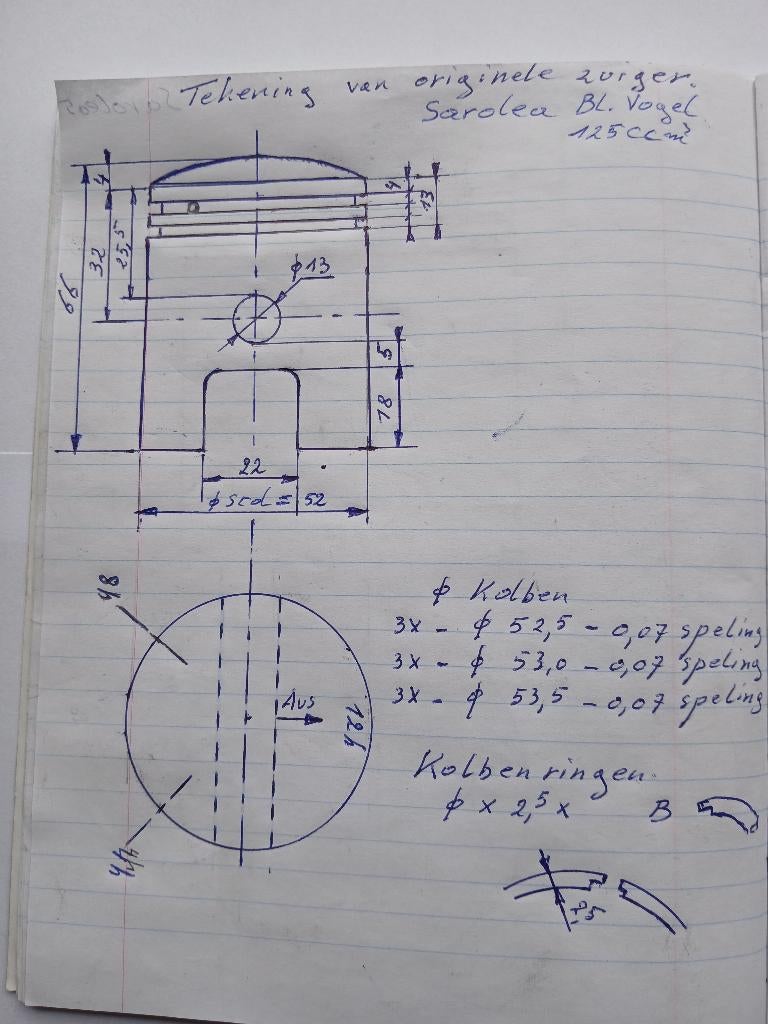Piston pour Saroléa Oideau Bleu, Motos, Pièces | Oldtimers & Ancêtres, Révisé, Enlèvement ou Envoi