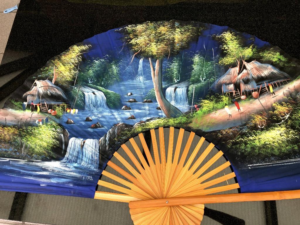 Thaise waaier, Huis en Inrichting, Woonaccessoires | Wanddecoraties, Ophalen of Verzenden, Zo goed als nieuw