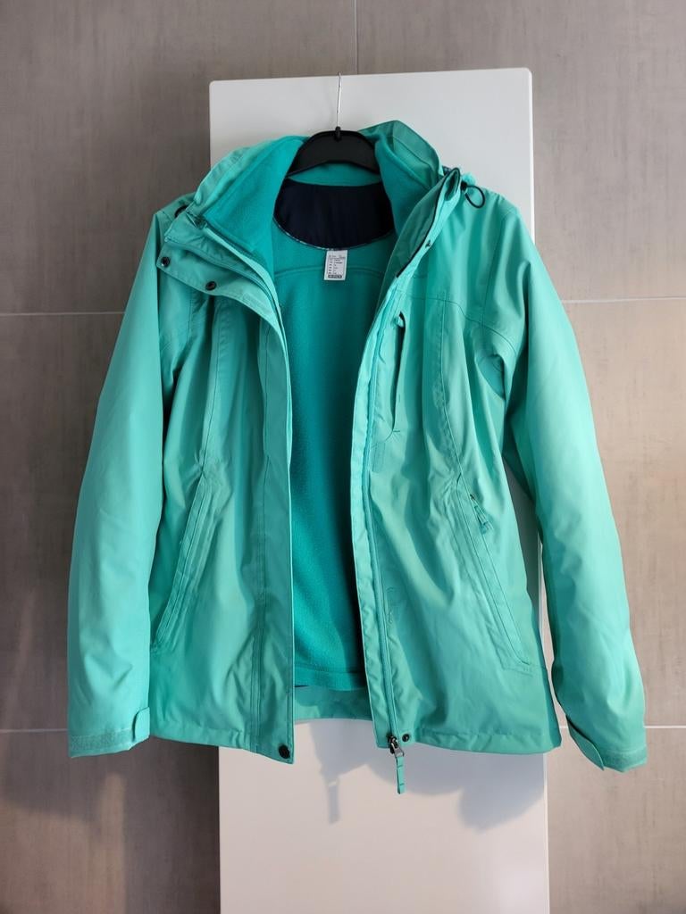 Quechua jas met uitneembare fleece - groen, maat S, Ophalen, Zo goed als nieuw