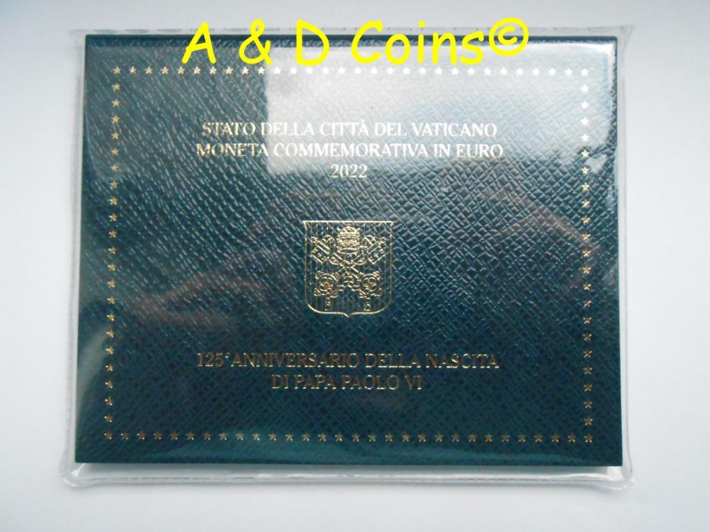 BU Vaticaan 2 euro 2022, Postzegels en Munten, Ophalen of Verzenden, Vaticaanstad, 2 euro