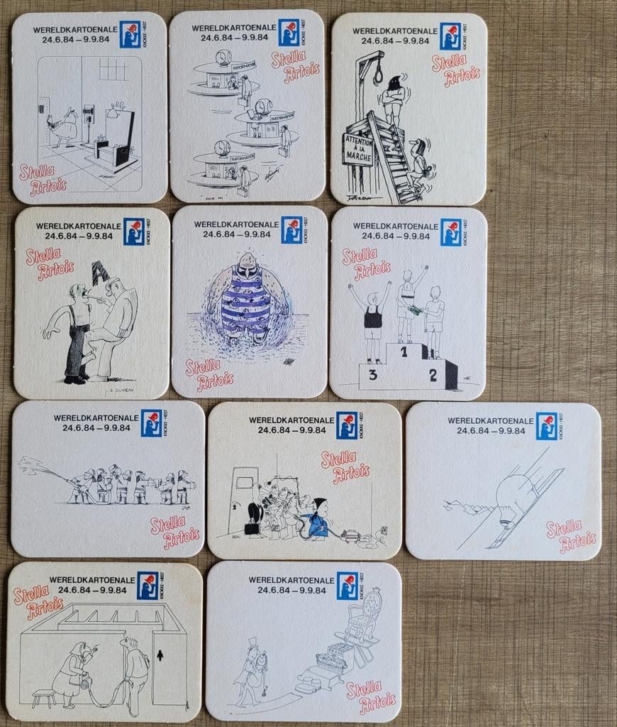 Wereldkartoenale Knokke-Heist 1984 - Stella Artois, Ophalen of Verzenden, Gebruikt, Overige typen