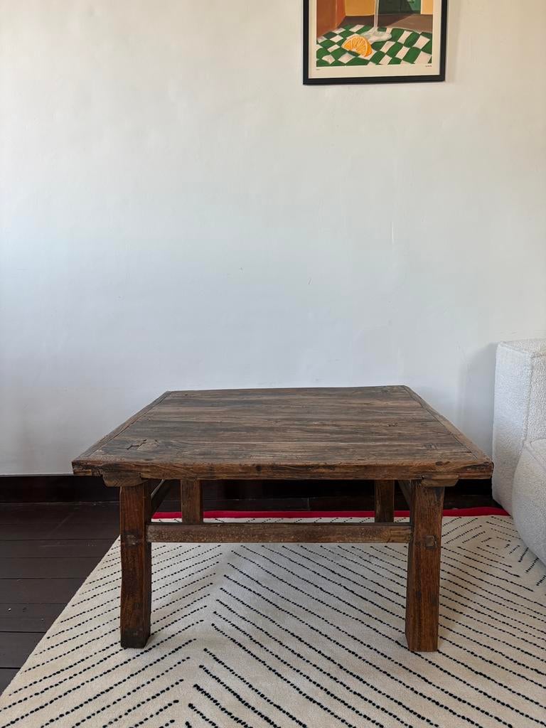 Robuuste oude salontafel, Ophalen, Gebruikt, 50 tot 100 cm, 50 tot 75 cm