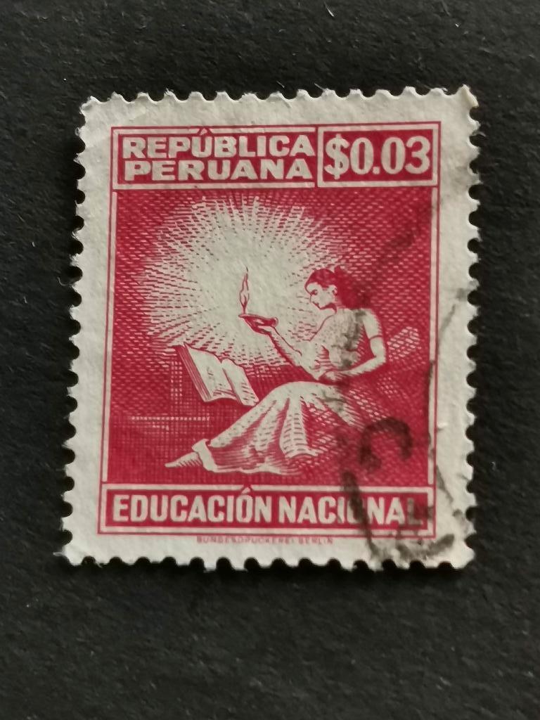 Peru 1965 - tax - inscriptie BUNDESDRUCKEREI BERLIN, Ophalen of Verzenden, Gestempeld, Zuid-Amerika