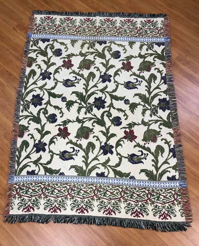 Grand foulard met roze en paarse bloemen tafelkleed 172/115, Maison & Meubles, Enlèvement ou Envoi, Utilisé