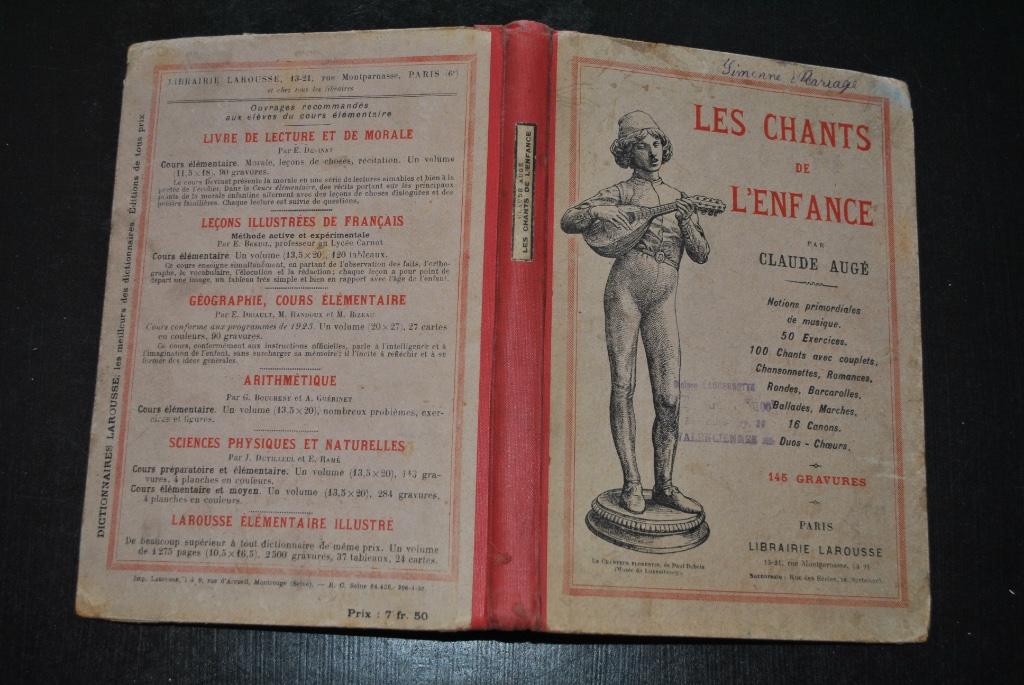 Les chants de l'enfance par Claude AUGE Chansonnettes RARE, Ophalen of Verzenden