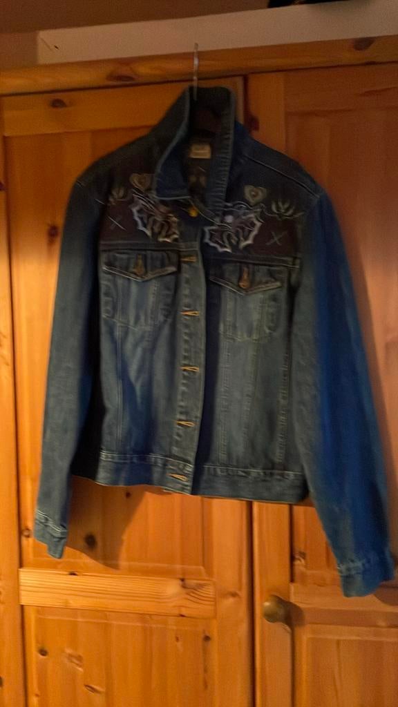 Jeansjasje met stiksels 40/42, Kleding | Dames, Ophalen of Verzenden, Zo goed als nieuw