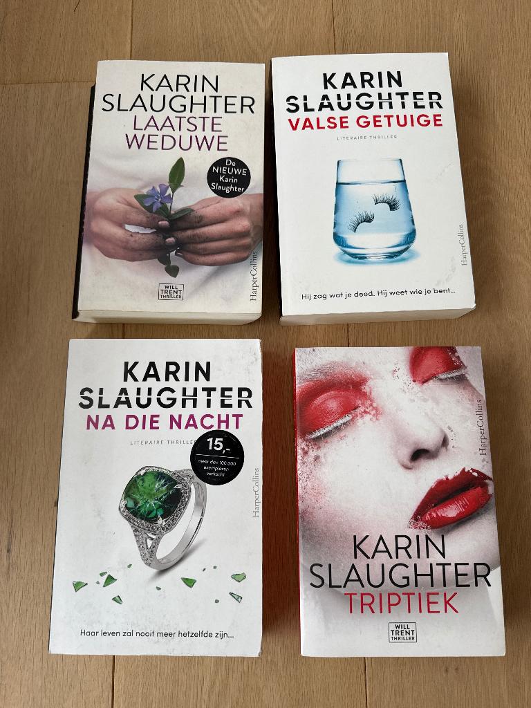 4 boeken Karin Slaughter - kan ook per stuk, Ophalen, Gelezen, Karin Slaughter, België