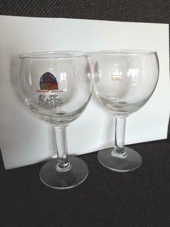 2 Verres à Leffe 20cl, Utilisé, Verre ou Verres