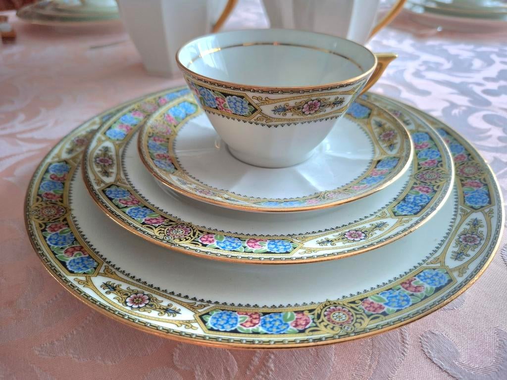 90 delig eetservies Limoges - Robert Haviland & Le Tanneur, Antiek en Kunst, Ophalen