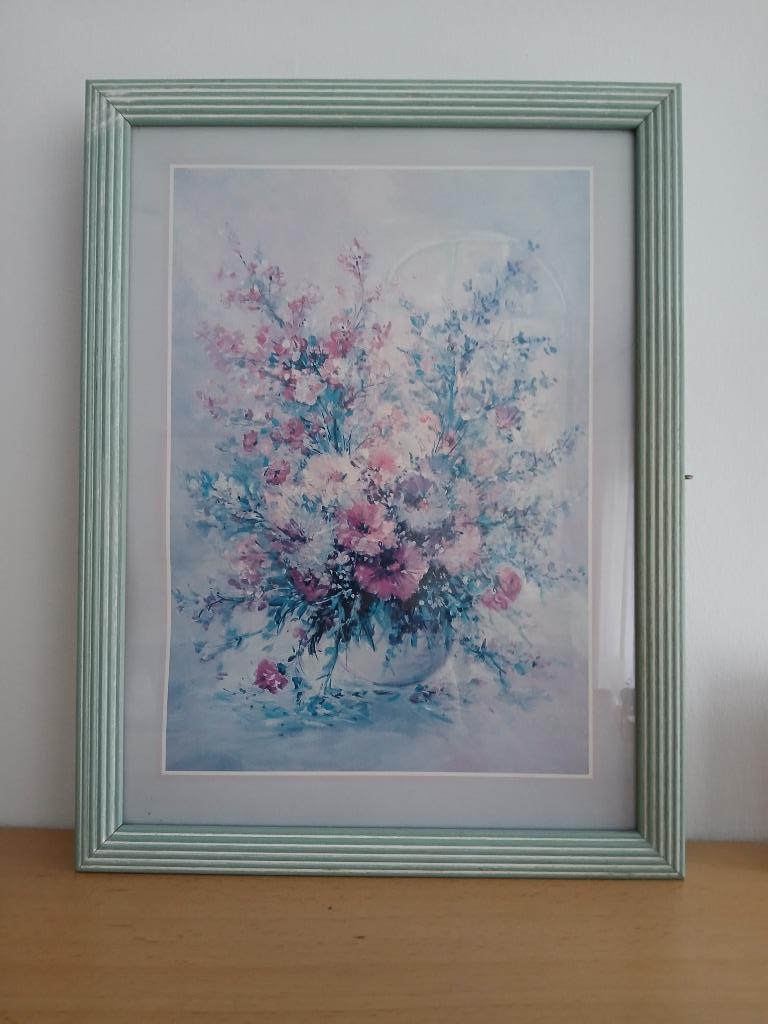 Sleutelkastje versierd met mooie tekening van bloemstuk, Ophalen, Zo goed als nieuw