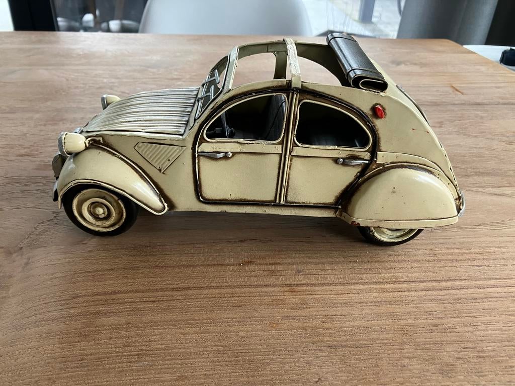 Retro 2CV Citroën geit modelauto, Ophalen of Verzenden