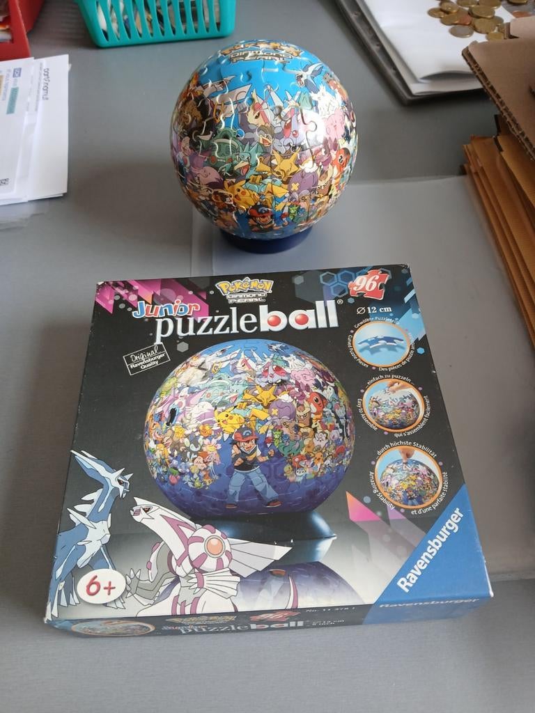 Junior puzzleball 96 pièces Pokemon Diamond Pearl complet, Ophalen of Verzenden, Zo goed als nieuw