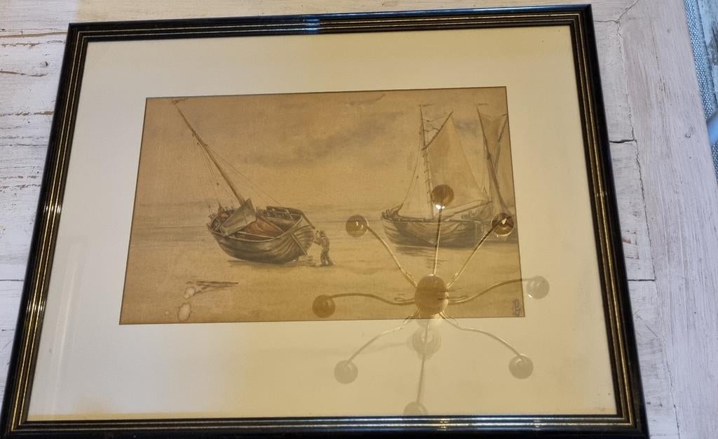 Aquarel, Antiek en Kunst, Kunst | Etsen en Gravures, Ophalen