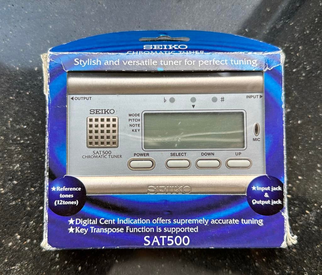 Seiko accordeur chromatique SAT500, Musique & Instruments, Enlèvement ou Envoi, Utilisé, Guitare électrique