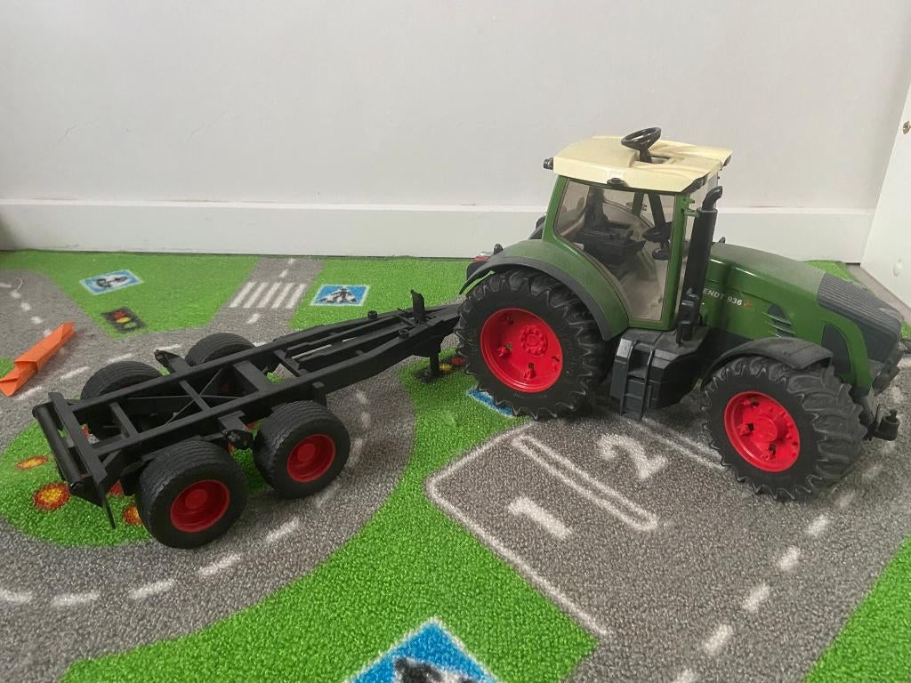 BRUDER TRACTOR + AANHANGWAGEN, Kinderen en Baby's, Ophalen, Zo goed als nieuw