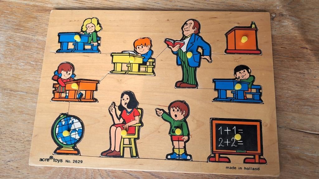 Houten puzzel, Ophalen of Verzenden, Zo goed als nieuw, Van hout